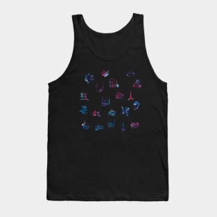 Famous buildings from all over the world. To travel is to live Tank Top